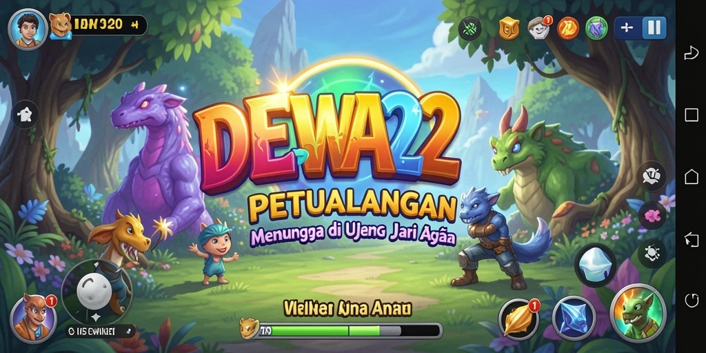 Tampilan gameplay DEWA22 menampilkan aksi petualangan yang mendebarkan.