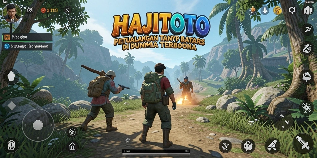 Gameplay HAJITOTO yang menggambarkan dunia terbuka dan penuh petualangan.