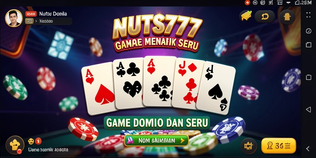 Tampilan permainan Domino yang seru dan menarik di NUTS777.