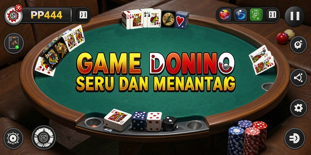 Screenshot permainan <strong>PP444</strong> menampilkan duel seru antara pemain Domino.
