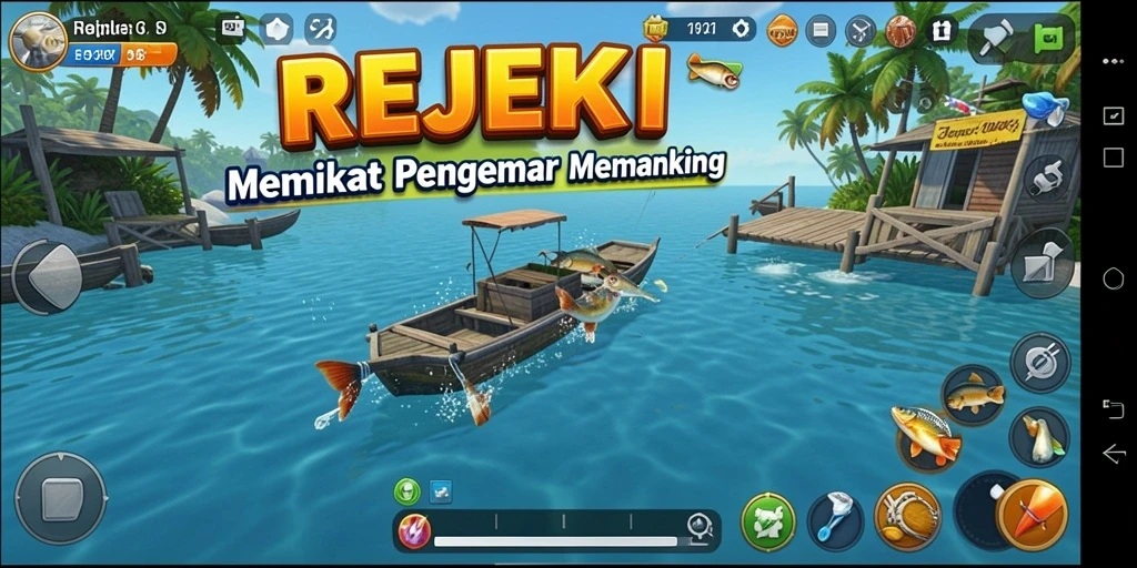 Tangkapan besar dalam gameplay yang mengasyikkan di REJEKI.