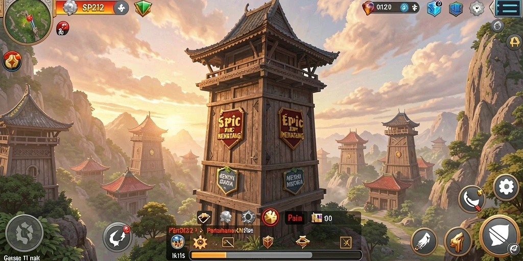 Tampilan gameplay intens SP212 dengan strategi Tower Defense yang menarik.