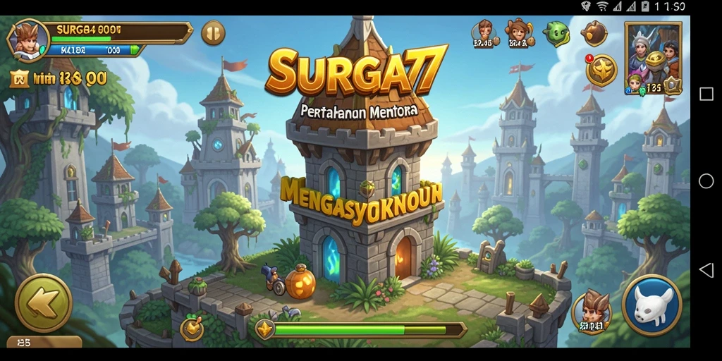 Tampilan gameplay SURGA77 yang mendebarkan di dunia Tower Defense.